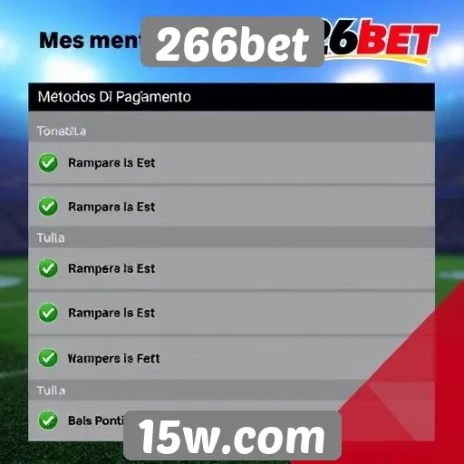 Avaliação dos métodos de pagamento disponíveis no 266bet